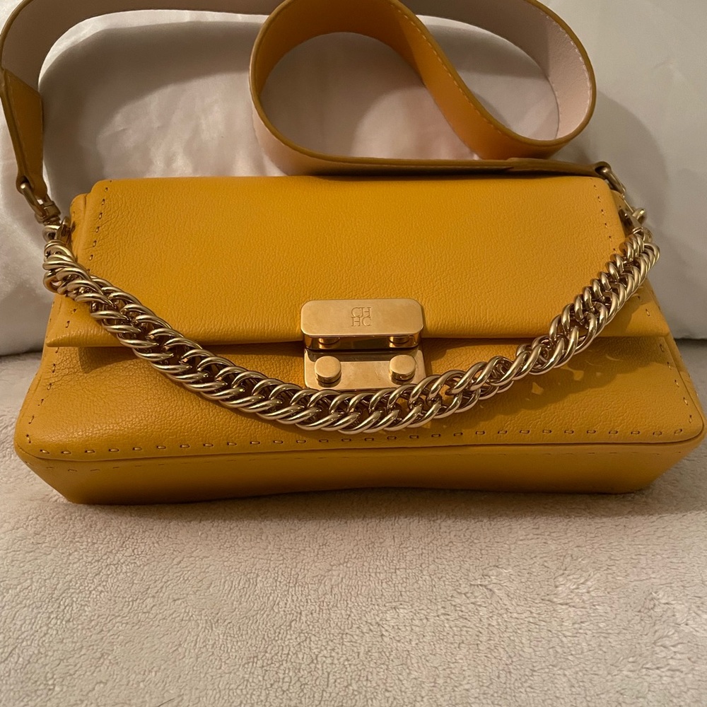 Authentic Carolina Herrrera “Bare Small Shoulder Bag” color Mimose